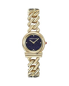 tFK fB[X ANZT[ rv FERRAGAMO Gancini Twisted Chain Bracelet Watch 28mm Navy/Gold lCr[