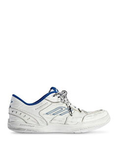 oVAK fB[X V[Y Xj[J[ [X Balenciaga Men's Hamptons Lace Up Sneakers Blanc Multi }`J[