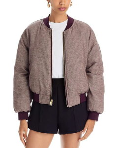 ���W�����X ���f�B�[�X �A�E�^�[ �W���P�b�g�E�u���]�� �W���P�b�g L'AGENCE Violeta Reversible Puffer Jacket Wine/Herringbone ���C��