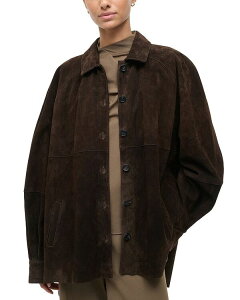 X^Eh fB[X gbvX Vc XG[h STAUD Josette Suede Shirt Espresso