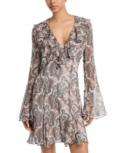 ���F���j�J �x�A�[�h ���f�B�[�X �g�b�v�X �����s�[�X �V���N Veronica Beard Adrienne Silk Dress Dove Multi �}���`�J���[