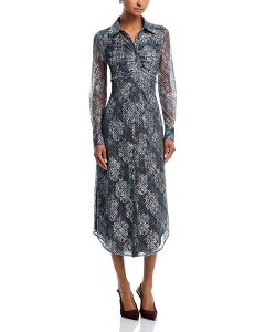 ���C�~�[ �u���b�N ���f�B�[�X �g�b�v�X �����s�[�X �~�f�B�����s�[�X �~�f�B Ramy Brook Wyatt Plaid Button Front Midi Dress Amber Multi �A���o�[