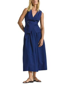 �f���N�����e���N���X�o�C ���f�B�[�X �g�b�v�X �����s�[�X Derek Lam 10 Crosby Annika Mixed Media Dress Sailor Navy �l�C�r�[