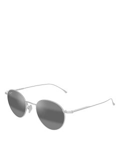 yz }ECW fB[X TOXEACEFA ANZT[ Kaapeha Round Sunglasses 48mm Matte Silver