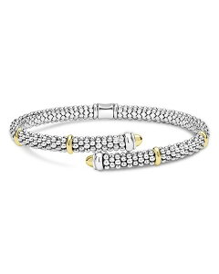 ���S�X ���f�B�[�X �A�N�Z�T���[ �u���X���b�g�E�o���O���E�A���N���b�g LAGOS 18K Yellow Gold & Sterling Silver Signature Caviar Versa Bypass Bracelet Silver �V���o�[