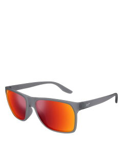 yz }ECW fB[X TOXEACEFA ANZT[ Hawaii Lava Pailolo Rectangle Sunglasses 59mm Red Mirror