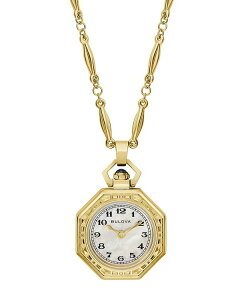 �u���o ���f�B�[�X �A�N�Z�T���[ �r���v Bulova Limited Edition 150th Anniversary Classic Rubaiyat Pendant Watch 25.5mm White/Gold �z���C�g