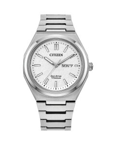 �V�`�Y�� ���f�B�[�X �A�N�Z�T���[ �r���v Citizen Eco-Drive Sport Luxury Zenshin Watch 39mm White/Silver �z���C�g