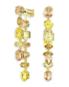 XtXL[ fB[X ANZT[ sAXECO Swarovski Gema Mixed Cut Crystal Front To Back Earrings Yellow/Gold CG[