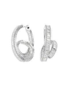 XtXL[ fB[X ANZT[ sAXECO Swarovski Matrix Hoop Earrings Silver Vo[