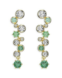 XtXL[ fB[X ANZT[ sAXECO Swarovski Constella White & Green Crystal Linear Drop Earrings Green/Gold O[