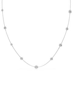 yz XtXL[ fB[X lbNXE`[J[Ey_ggbv ANZT[ Una Crystal Angelic Station Long Statement Necklace 31.5-35.375" Silver