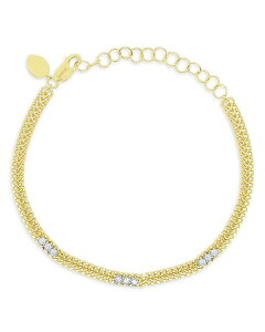 ���C���e�B ���f�B�[�X �A�N�Z�T���[ �u���X���b�g�E�o���O���E�A���N���b�g Meira T 14K Yellow Gold Diamond Station Double Chain Link Bracelet Gold �S�[���h