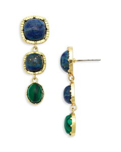 ANA fB[X ANZT[ sAXECO AQUA Three Drop Linear Earrings - Exclusive Blue/Gold u[
