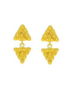 Ibg}nY fB[X ANZT[ sAXECO Ottoman Hands Azar Triangle Drop Earrings Gold S[h
