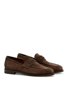 [jA fB[X V[Y Xb|E[t@[ XG[h [t@[ ZEGNA Suede Mocassin Corso Loafers Dark Brown uE