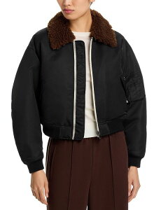 _ fB[X AE^[ WPbgEu] WPbg RE/DONE Shrunken Shearling Trim Bomber Jacket Black ubN