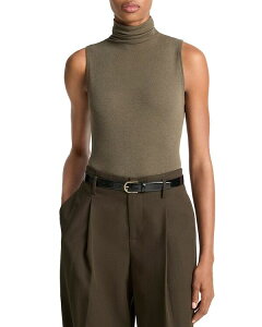 ���B���X ���f�B�[�X �g�b�v�X �V���c �^�[�g���l�b�N �m�[�X���[�u Vince Turtleneck Sleeveless Top Heather Cypress �w�U�[