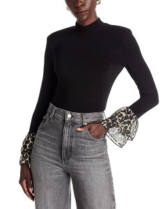 ���C�~�[ �u���b�N ���f�B�[�X �g�b�v�X �V���c �v�����g Ramy Brook Vickiana Foliage Printed Top Black/ Bone Foliage �u���b�N