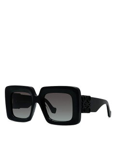 Gx fB[X ANZT[ TOXEACEFA Loewe Anagram Rectangular Sunglasses 51mm Black/Gradient smoke ubN