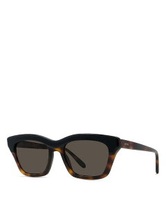 yz Gx fB[X TOXEACEFA ANZT[ Slim Geometric Sunglasses 53mm Havana/Solid brown