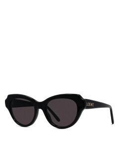 Gx fB[X ANZT[ TOXEACEFA Loewe Slim Geometric Sunglasses 53mm Black/Solid smoke ubN