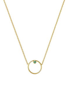 ][VbR fB[X ANZT[ lbNXE`[J[Ey_ggbv [X Zo Chicco 14K Yellow Gold Emerald Gemstones Emerald in Circle Pendant Necklace 16-18" Gold S[h