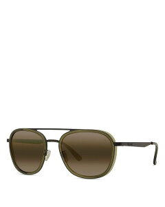 yz Al fB[X TOXEACEFA ANZT[ Edge 04 Geometric Sunglasses 58mm Transparent Khaki/Brown