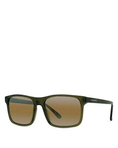 Al fB[X ANZT[ TOXEACEFA Vuarnet Belvedere 01 Rectangle Sunglasses 57mm Transparent Khaki/Brown J[L