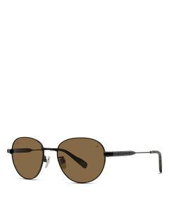 yz Al fB[X TOXEACEFA ANZT[ Lifestyle Round Sunglasses 52mm Black/Pure Brown