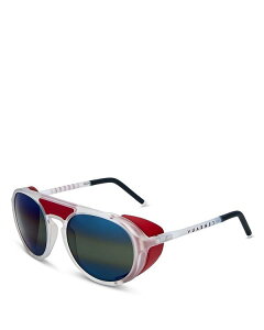 Al fB[X ANZT[ TOXEACEFA Vuarnet Round Sunglasses 54mm Light Grey/Blue O[