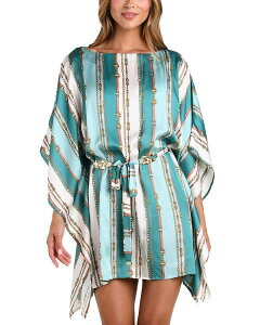 ���W�����X ���f�B�[�X �g�b�v�X �V���c L'AGENCE Alia Belted Tunic Swim Cover-Up Multi �}���`�J���[