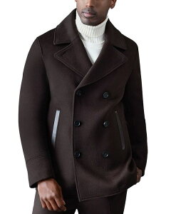 �}�b�J�[�W�� ���f�B�[�X �A�E�^�[ �R�[�g �E�[�� Mackage Wool Shearling Collar Peacoat Coffee �R�[�q�[