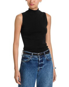 ���_�� ���f�B�[�X �g�b�v�X �^���N�g�b�v ���b�N�l�b�N RE/DONE Mock Neck Scalloped Tank Black �u���b�N