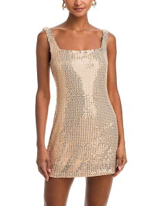 ���C�~�[ �u���b�N ���f�B�[�X �g�b�v�X �����s�[�X �X�p���R�[�� Ramy Brook Andrea Sequinned Dress Gold Beaded Mesh �S�[���h