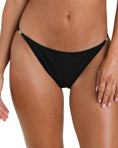 ���W�����X ���f�B�[�X ���� �{�g���X�̂� L'AGENCE Violet String Bikini Bottom Black �u���b�N