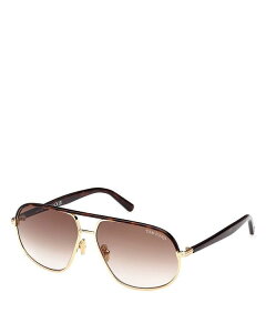 gEtH[h fB[X ANZT[ TOXEACEFA Tom Ford Maxwell Pilot Sunglasses 59mm Brown/Brown Gradient uE