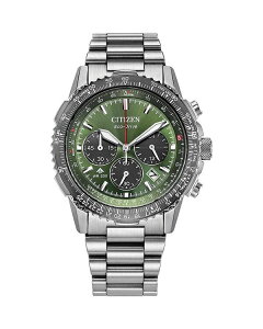 �V�`�Y�� ���f�B�[�X �A�N�Z�T���[ �r���v Citizen Eco Drive Promaster Air Navihawk Chronograph 40mm Green/Silver �O���[��