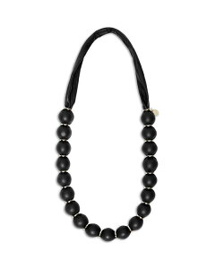 EB[NGh }bNX}[ fB[X ANZT[ lbNXE`[J[Ey_ggbv [X U[ }LV Weekend Max Mara Fachiro Leather Maxi Ball Necklace Black ubN