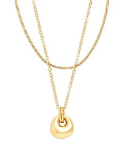 ANA fB[X ANZT[ lbNXE`[J[Ey_ggbv [X AQUA Layered Pendant Necklace 18" Gold S[h