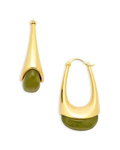 ANA fB[X ANZT[ sAXECO AQUA Elyse Stone Hoop Earrings - Exclusive Gold S[h