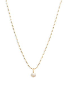 ANA fB[X ANZT[ lbNXE`[J[Ey_ggbv [X AQUA Cultured Freshwater Pearl Pendant Necklace 16-19" - Exclusive Gold S[h