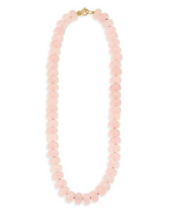 AfBi C^[ fB[X ANZT[ lbNXE`[J[Ey_ggbv [X Adina Reyter 9K Yellow Gold Rose Quartz Necklace 16" Gold S[h