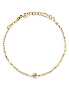 �]�[�V�b�R ���f�B�[�X �A�N�Z�T���[ �u���X���b�g�E�o���O���E�A���N���b�g Zo Chicco 14K Yellow Gold Floating Diamonds Bezel Solitaire Chain Link Bracelet Gold �S�[���h