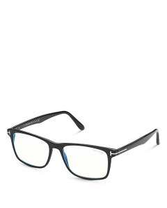 gEtH[h fB[X ANZT[ TOXEACEFA Tom Ford Men's Square Blue Light Glasses 55mm Black/Clear Solid ubN
