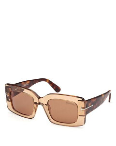 gEtH[h fB[X ANZT[ TOXEACEFA Brown/Brown Tom Ford Rectangular Sunglasses, 50mm