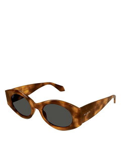 ACA fB[X ANZT[ TOXEACEFA Alaia Oval Sunglasses, 52mm Avana
