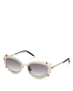 NX`Eu^ fB[X ANZT[ TOXEACEFA Christian Louboutin Oval Sunglasses 54mm Gold/Smoke X[N