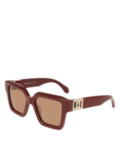 yz tFK fB[X TOXEACEFA ANZT[ Solid Square Sunglasses 53mm Burgundy