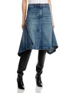 �u�����h���E�}�N�X�E�F�� ���f�B�[�X �{�g���X�J�[�g �f�j�� Brandon Maxwell Frankie Denim Skirt Dakota Wash �f�j��